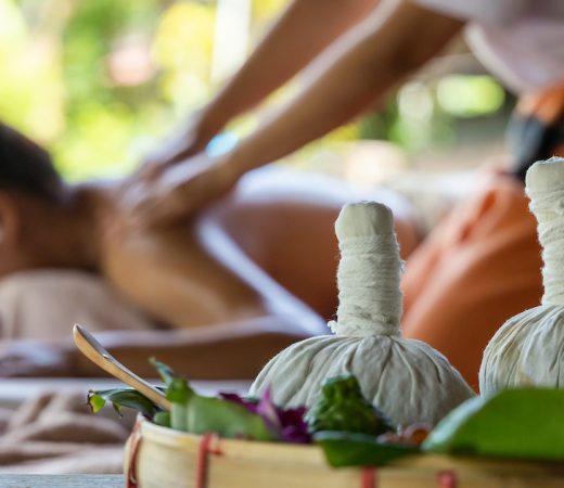 Natural thai massage in spa Relaxed at Spa Resort Body Beauty Relaxation And Wellness and body with masseur Concept of serene spa with thai style.